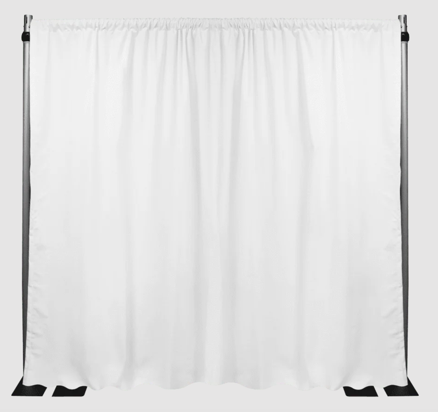 8'x12' White Velour Drape Panel